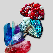 Load image into Gallery viewer, Crystal Mushroom Brooch
