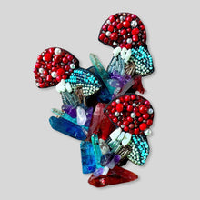 Load image into Gallery viewer, Crystal Mushroom Brooch
