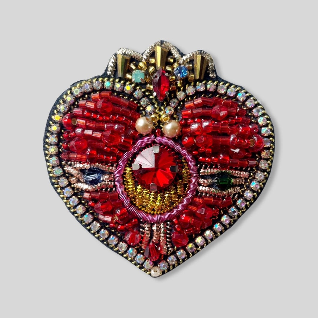 Cosmic Heart Compact Brooch